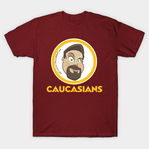 Caucasians - Washington Football Parody T-Shirt by freezethecomedian